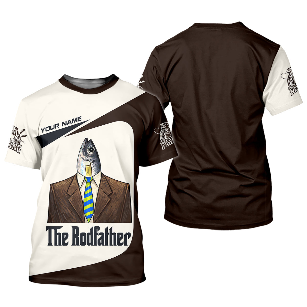 The Rodfather Fishing Shirt, Personalized Funny Angler, Mens Long Sleeve T shirts, Gift For Dad Fisherman