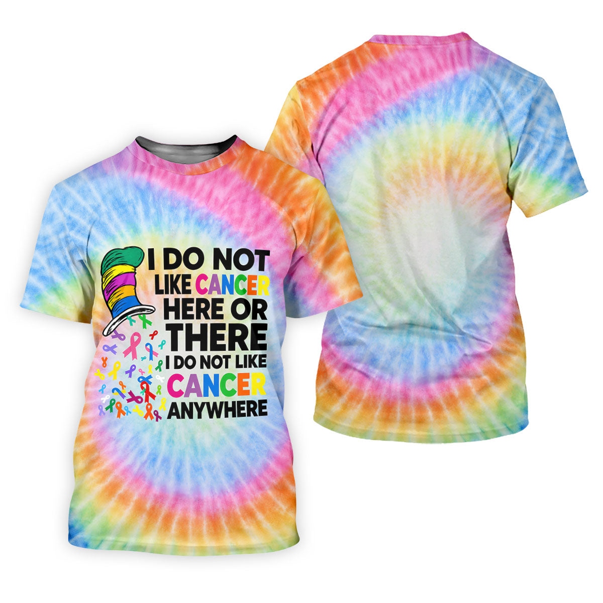 I Do Not Like Cancer Tie Dye Polo Shirt, Golf Shirts For Women, Women’s Golf Apparel
