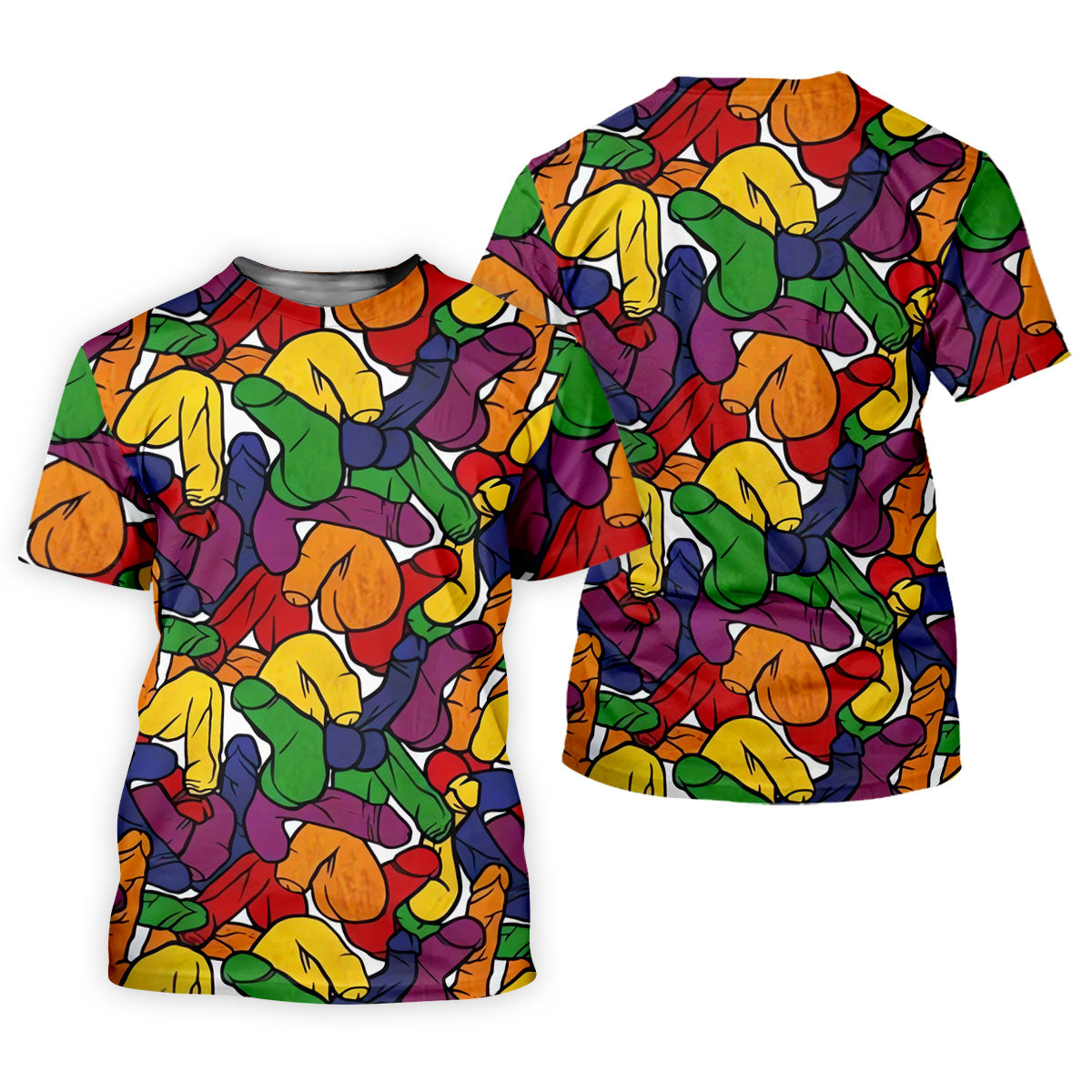 Adult Humor Pride Colors Retro Golf Shirt, LGBTQ Month Fun Women's Golf Shirts