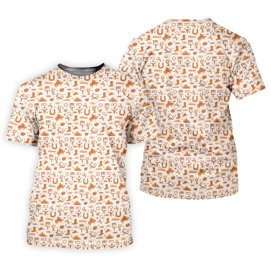 Texas Cowboy Western Pattern Golf Polo Shirt, Hawaiian Golf Shirt, Golf Polo Shirts For Men