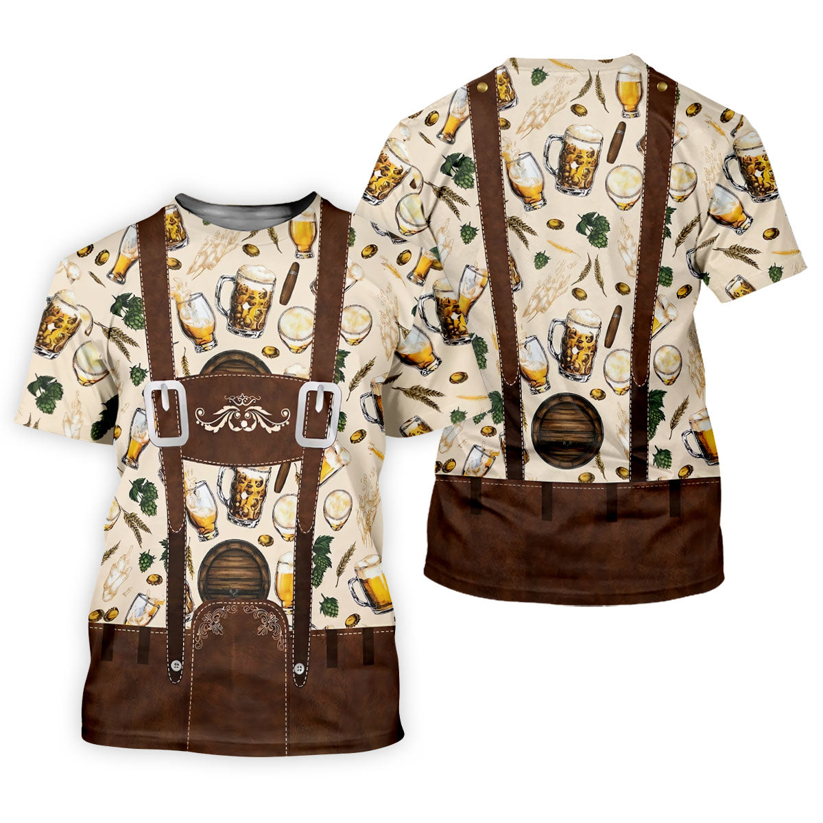 Oktoberfest Lederhosen Beer Pattern Golf Polo Shirt, Hawaiian Golf Shirt, Women’s Golf Polo