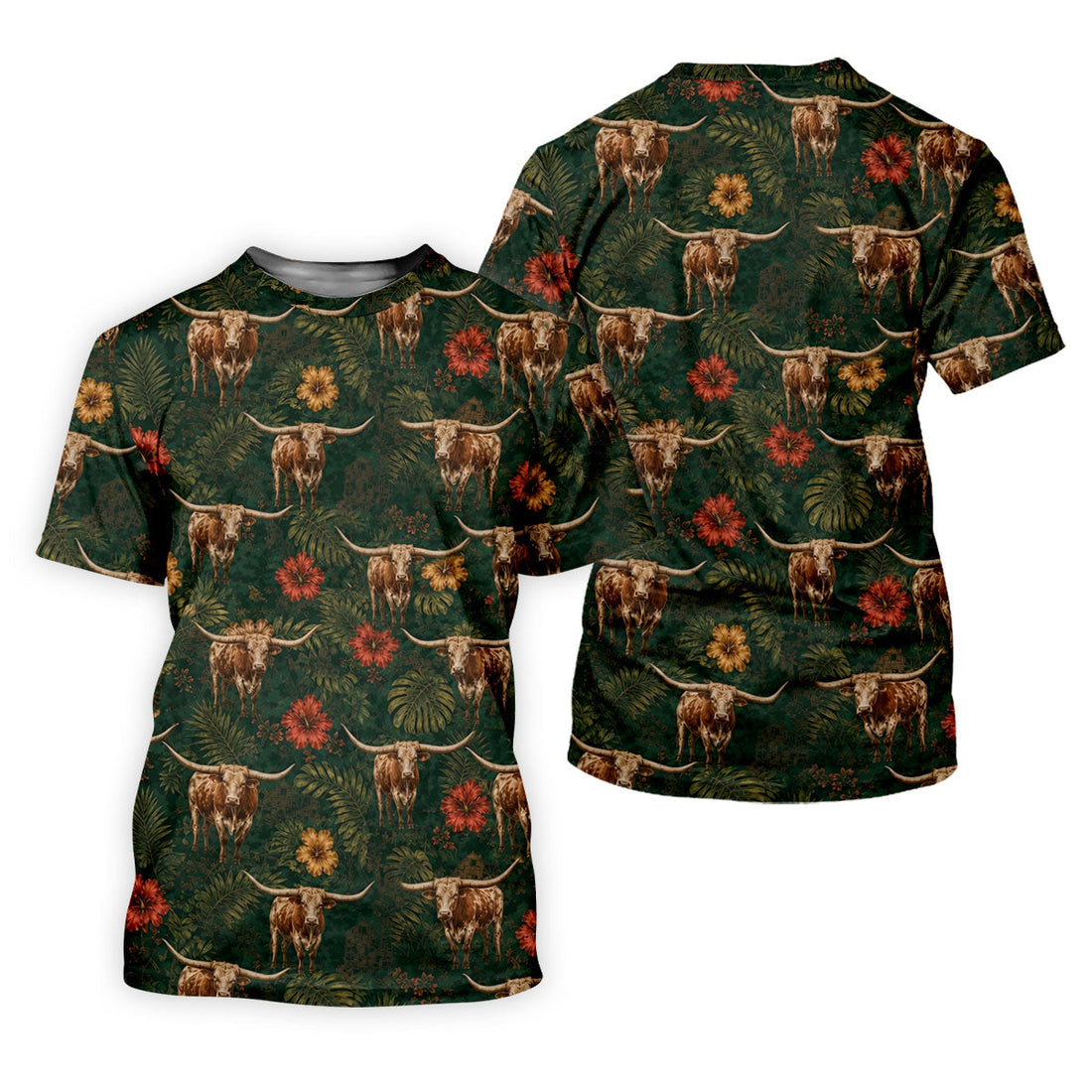 Texas Longhorn Tropical Pattern Golf Polo Shirt, Women's Golf Tops, Ladies Golf Shirts