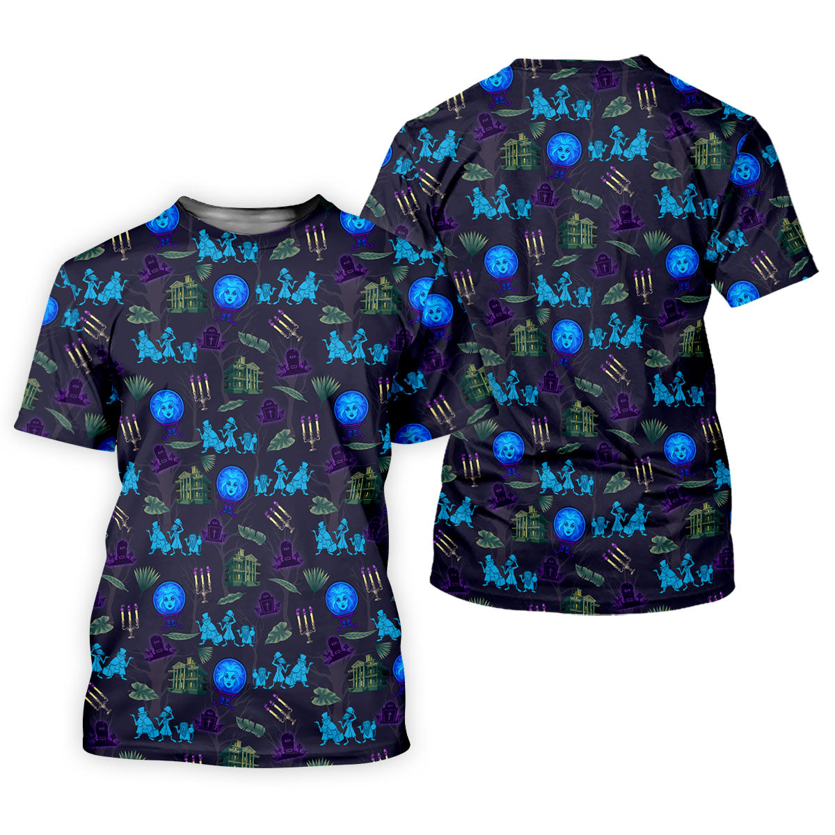 Crystal Ball Ghost Trio Halloween Polo Shirt, Golf Shirts For Men, Mens Golf Apparel