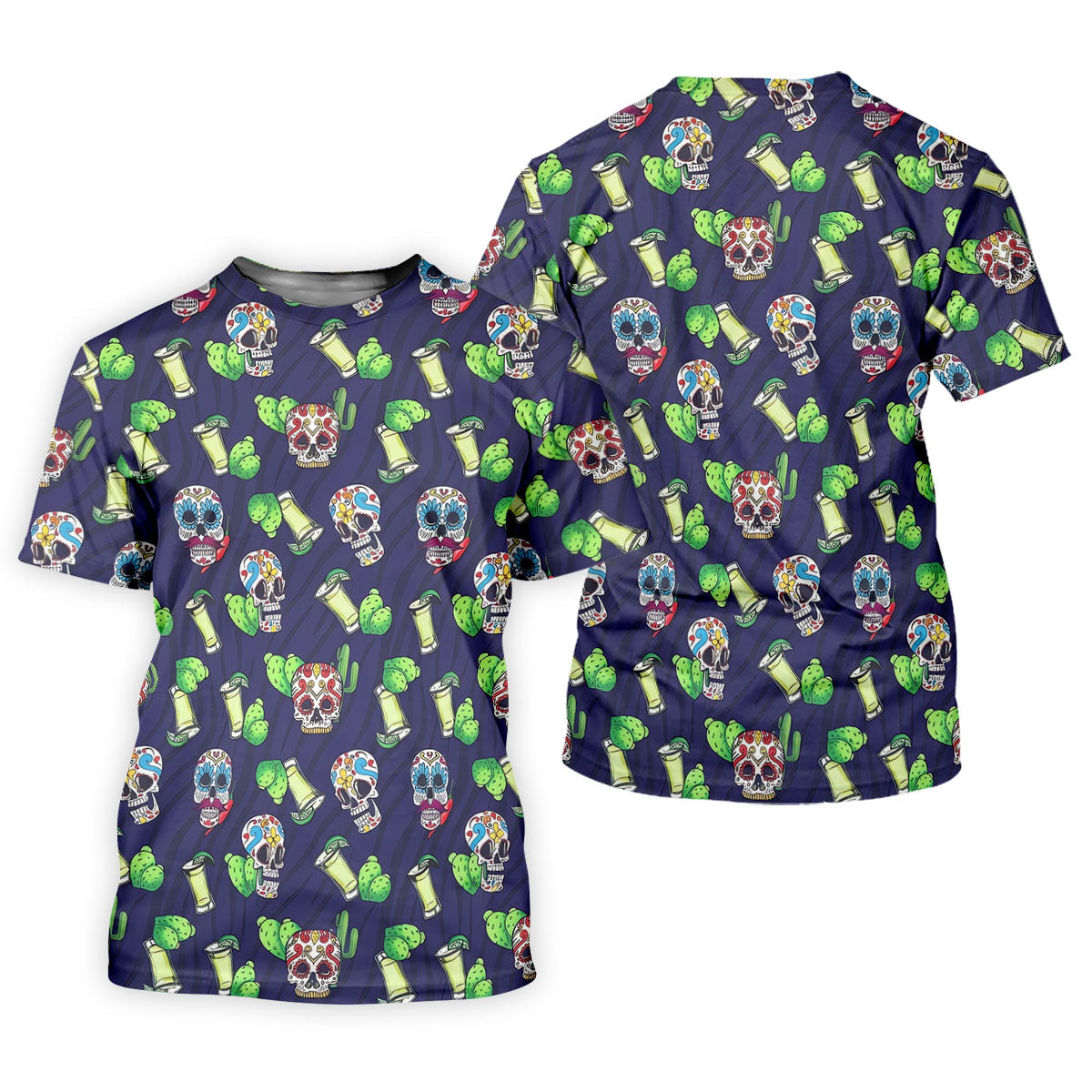Day Of The Dead Sugar Skull Cactus Polo Shirt, Womens Golf Polo, Hawaiian Golf Shirt