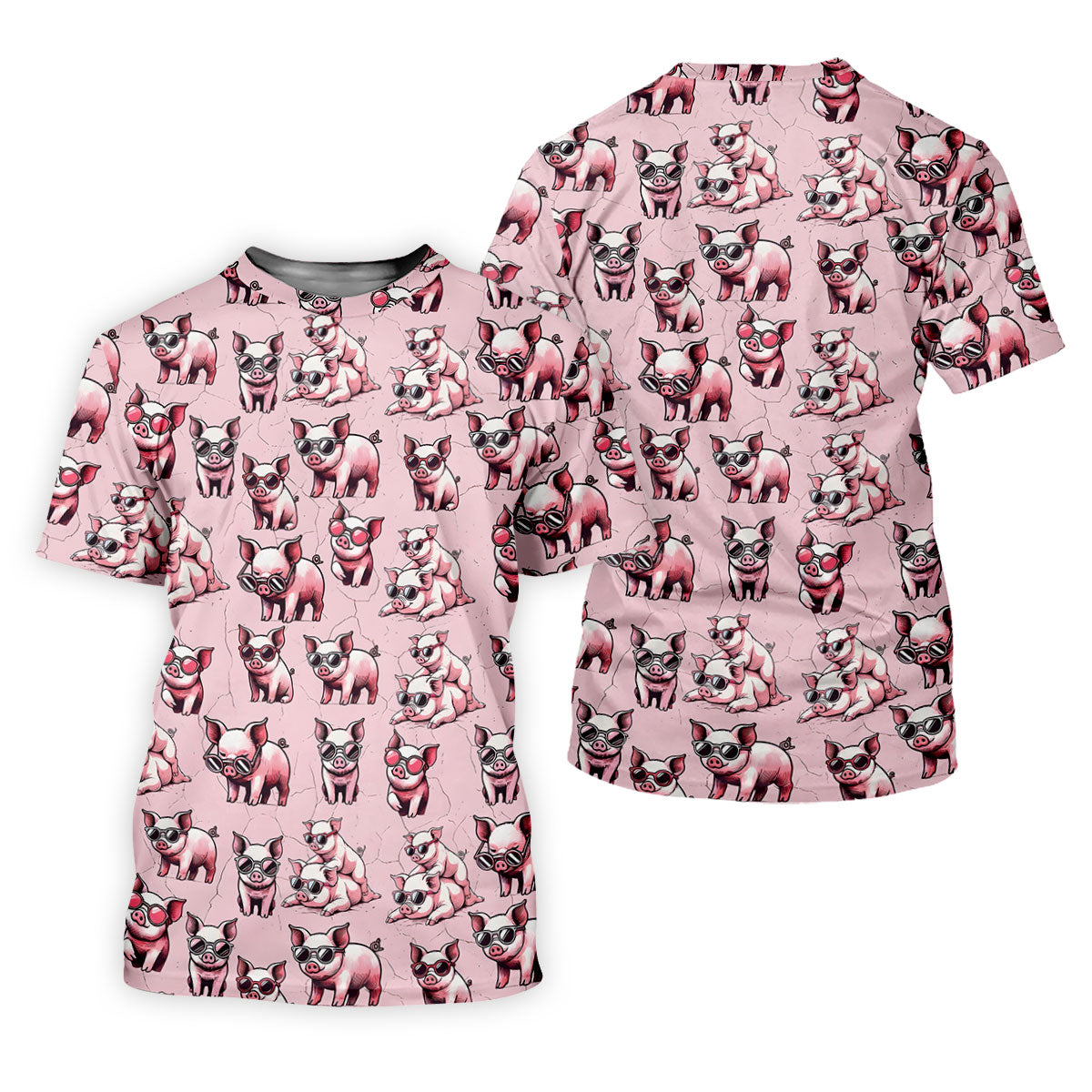 Cute Piglets Wearing Sunglasses Hawaiian Golf Polo, Golf Tops For Men, Funny Golf Shirt, Golfing Apparel