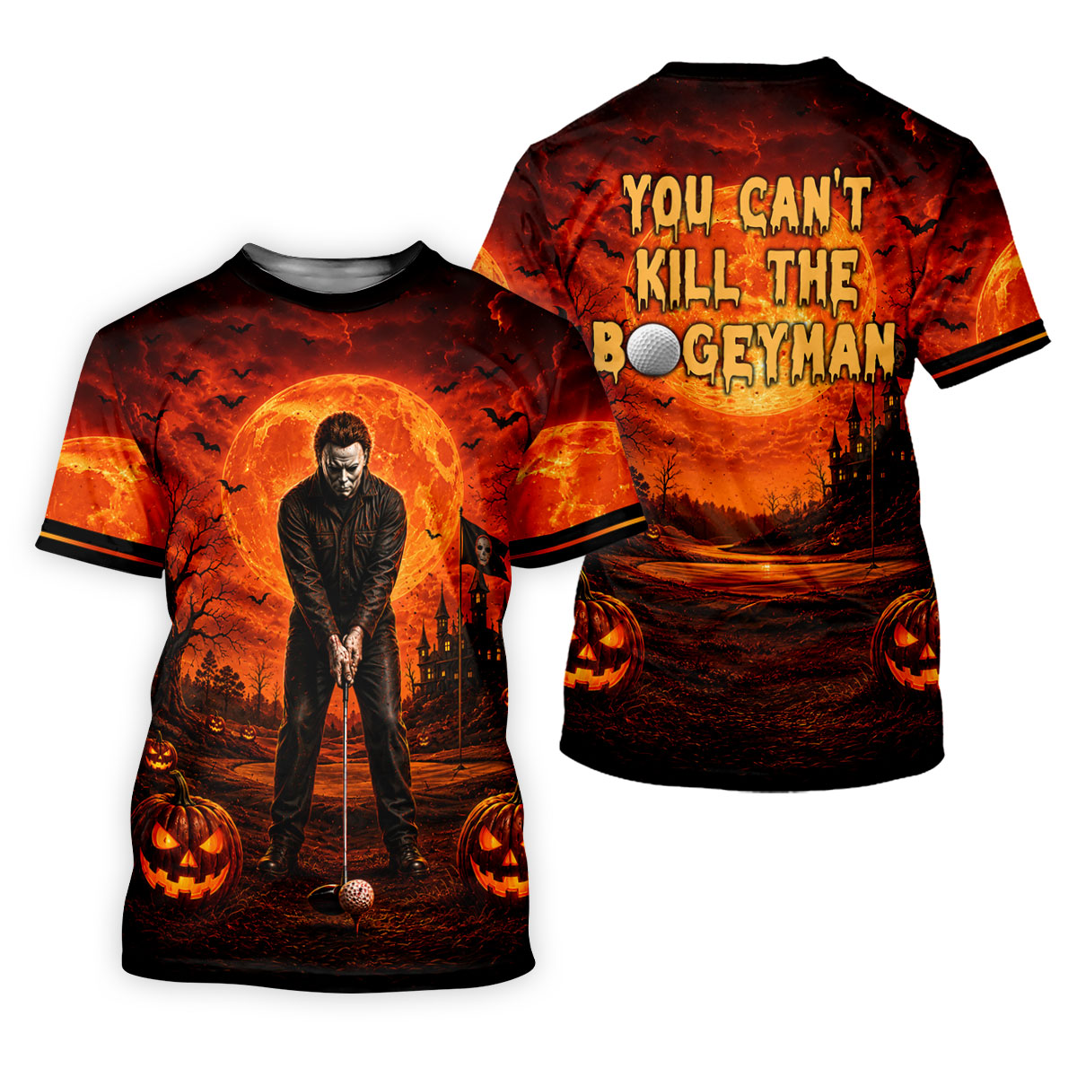 You Can't Kill The Bogeyman Halloween Golf Polo Shirt, Women’s Golf Polo, Womens Golf Tops