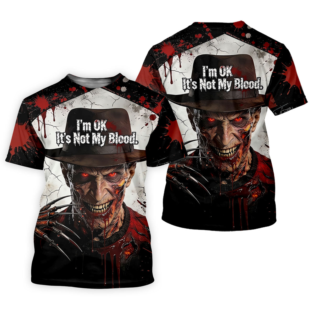 Im Ok Its Not My Blood Character Golf Polo Shirt, Halloween Golf Shirt, Womens Golf Polo