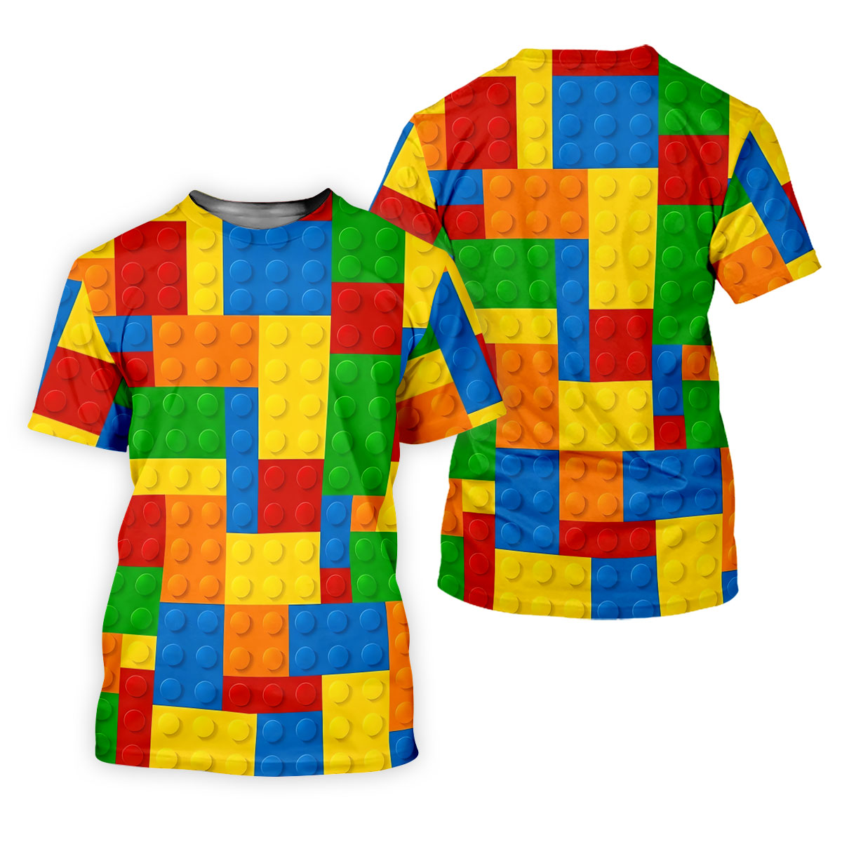 Lego Pattern Colorful Golf Shirt, Ladies Golf Shirts, Golf Shirt For Women, Ladies Golf Polos