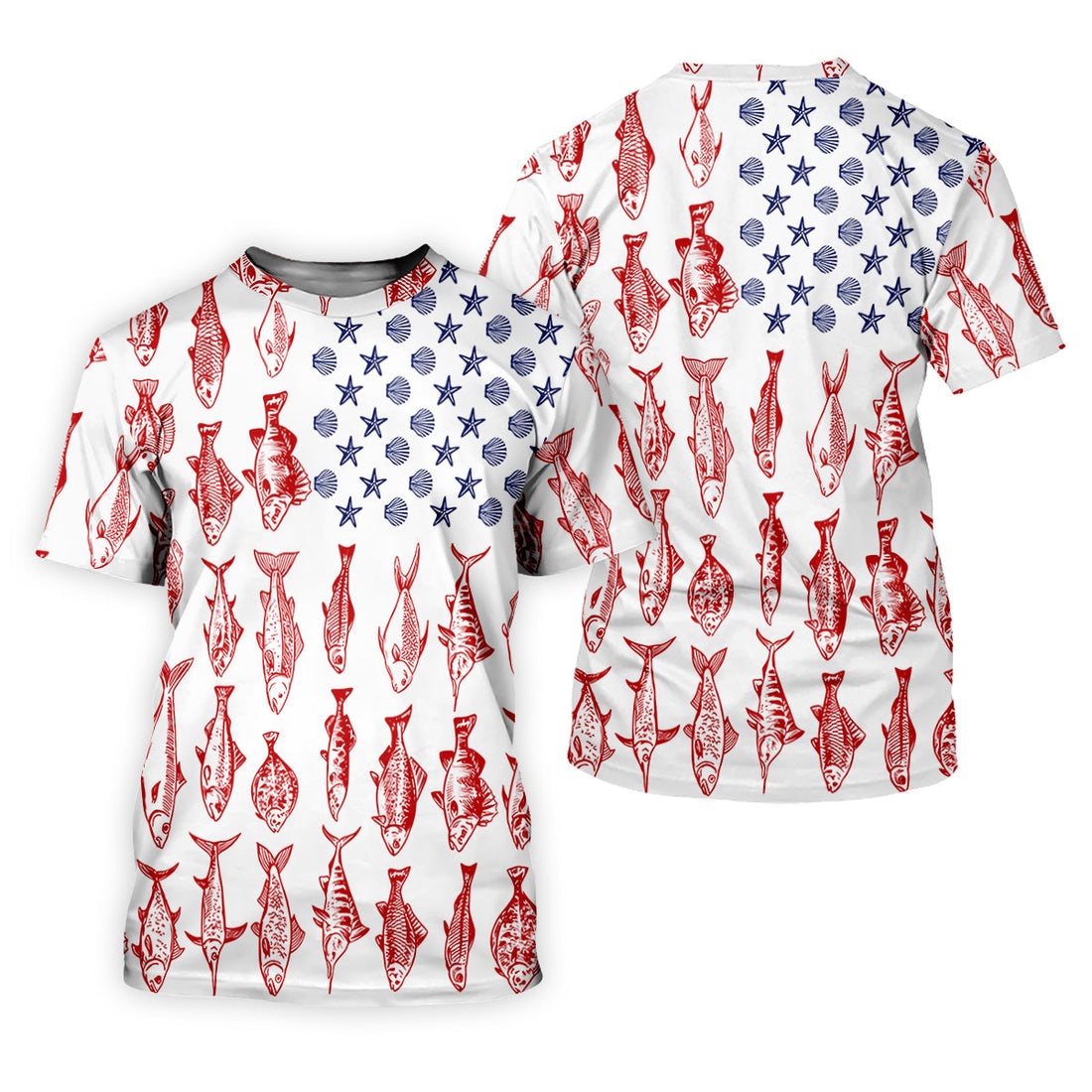 American Flag Fish Shirt, Female Fishing Shirts, Women SPF Shirt, Fishing Shirt For Women