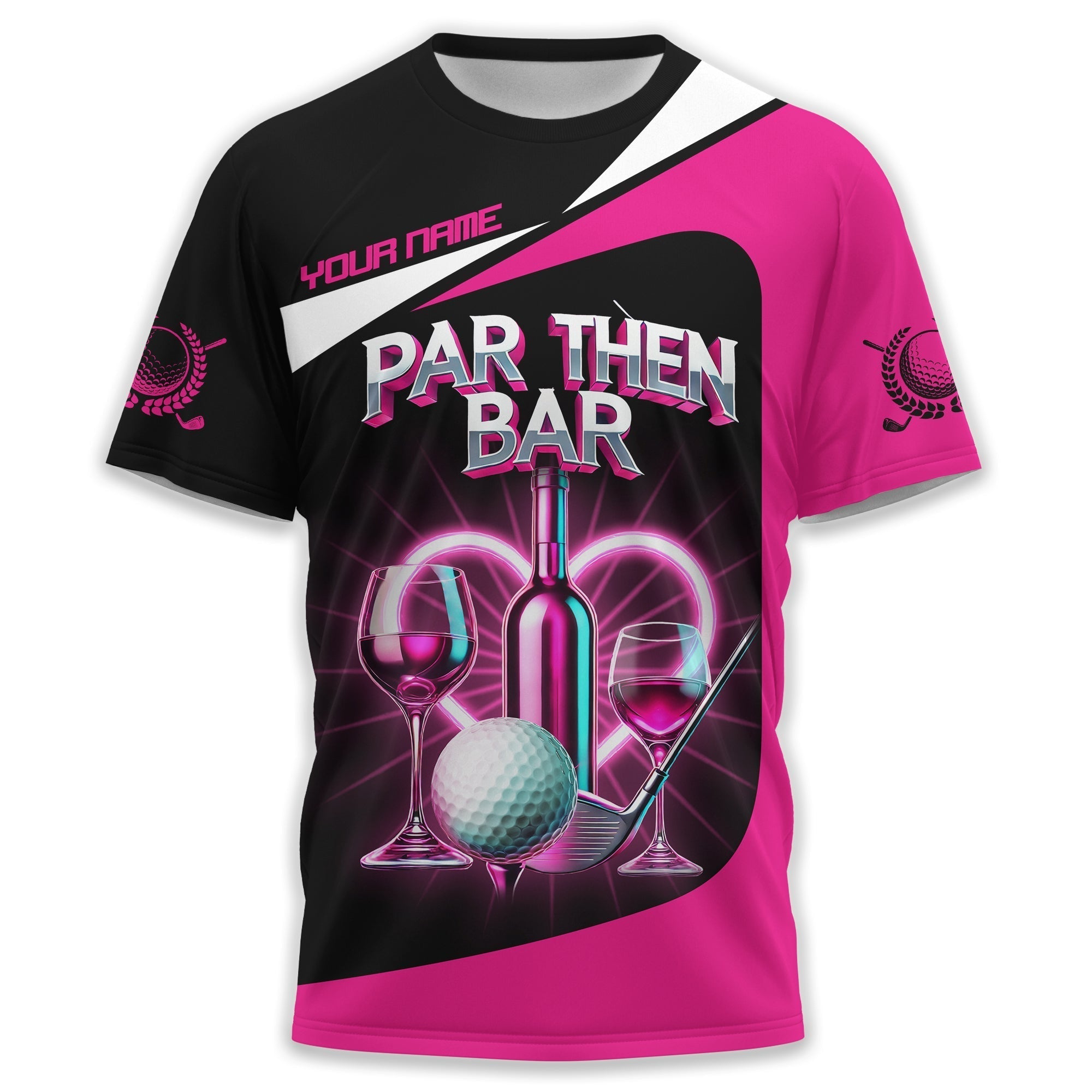 Par Then Bar Custom Womens Golf Polo ShirtGolfing Apparel, Womens Golf Gifts