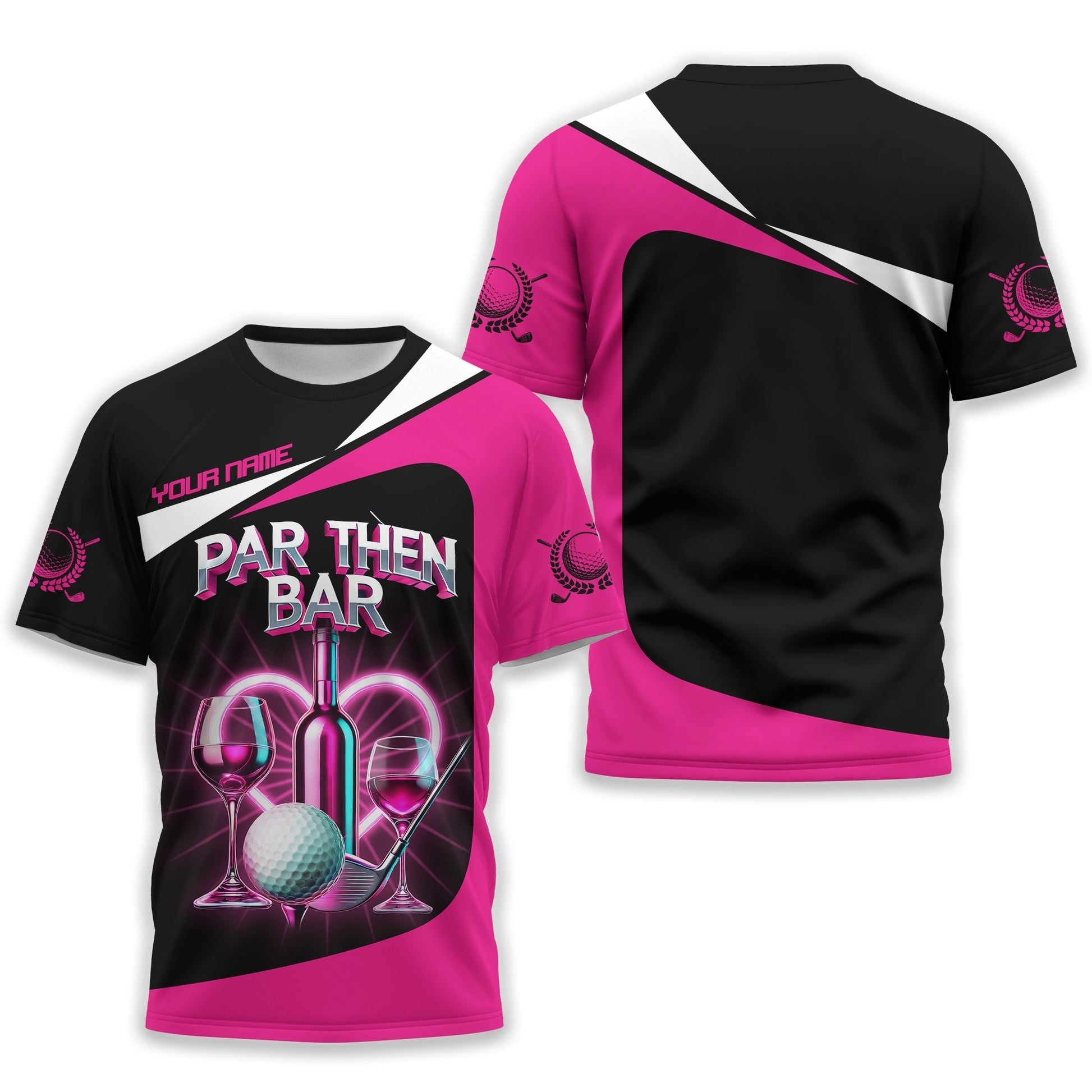 Par Then Bar Custom Womens Golf Polo ShirtGolfing Apparel, Womens Golf Gifts