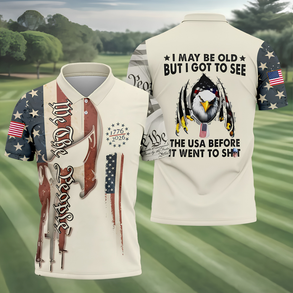 Funny Old USA Before It Went To Sh*t Golf Polo Shirt, Mens Golf Shirts, Golf Apparel For Men