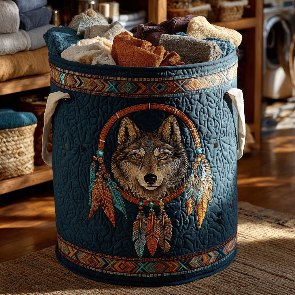 Tribal Wolf Laundry Basket Laundry Gifts, Housewarming Gift Ideas, Mother's Day Gifts