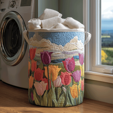 Tulip Field Laundry Basket Laundry Gifts, Housewarming Gift Ideas, Mother's Day Gifts