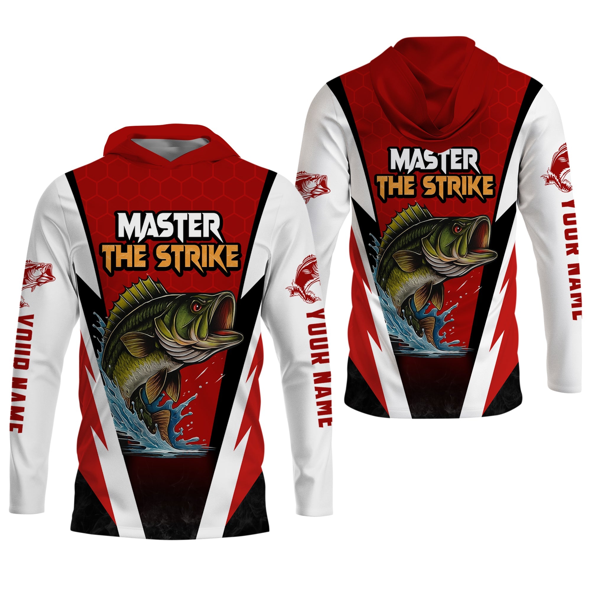 Master Strike, UPF Fishing Shirts, Breathable Long Sleeve Shirt, Hooded Shirt, Custom Fishing Shirt