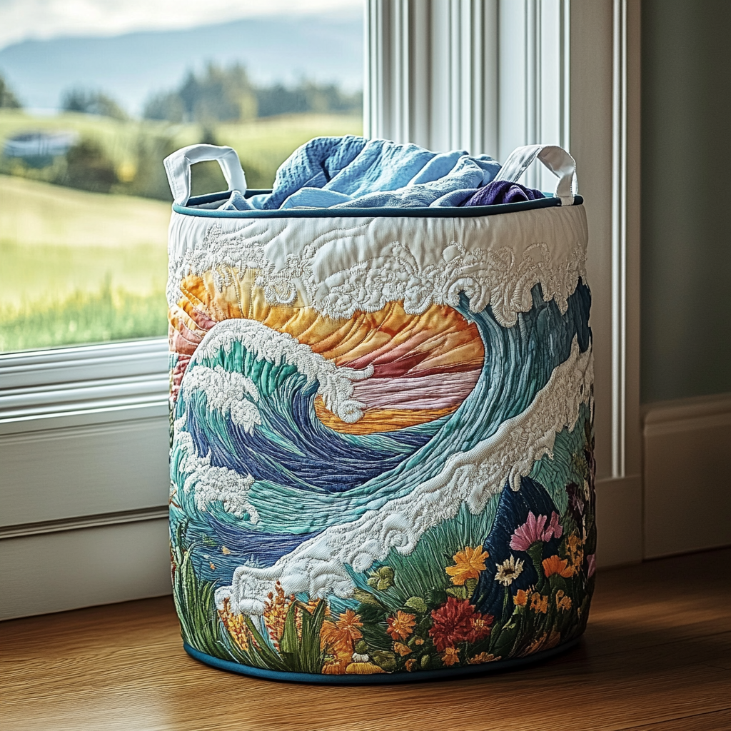 Wave Horizon Laundry Basket Laundry Gifts, Housewarming Gift Ideas, Mother's Day Gifts