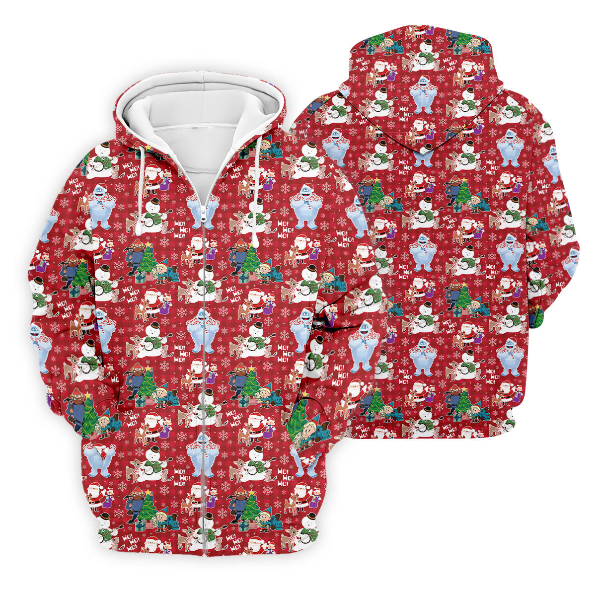 Ho Ho Ho Santa Snowman Men's Golf Polo Shirts, Christmas Golf Shirt, Polo Shirts For Men