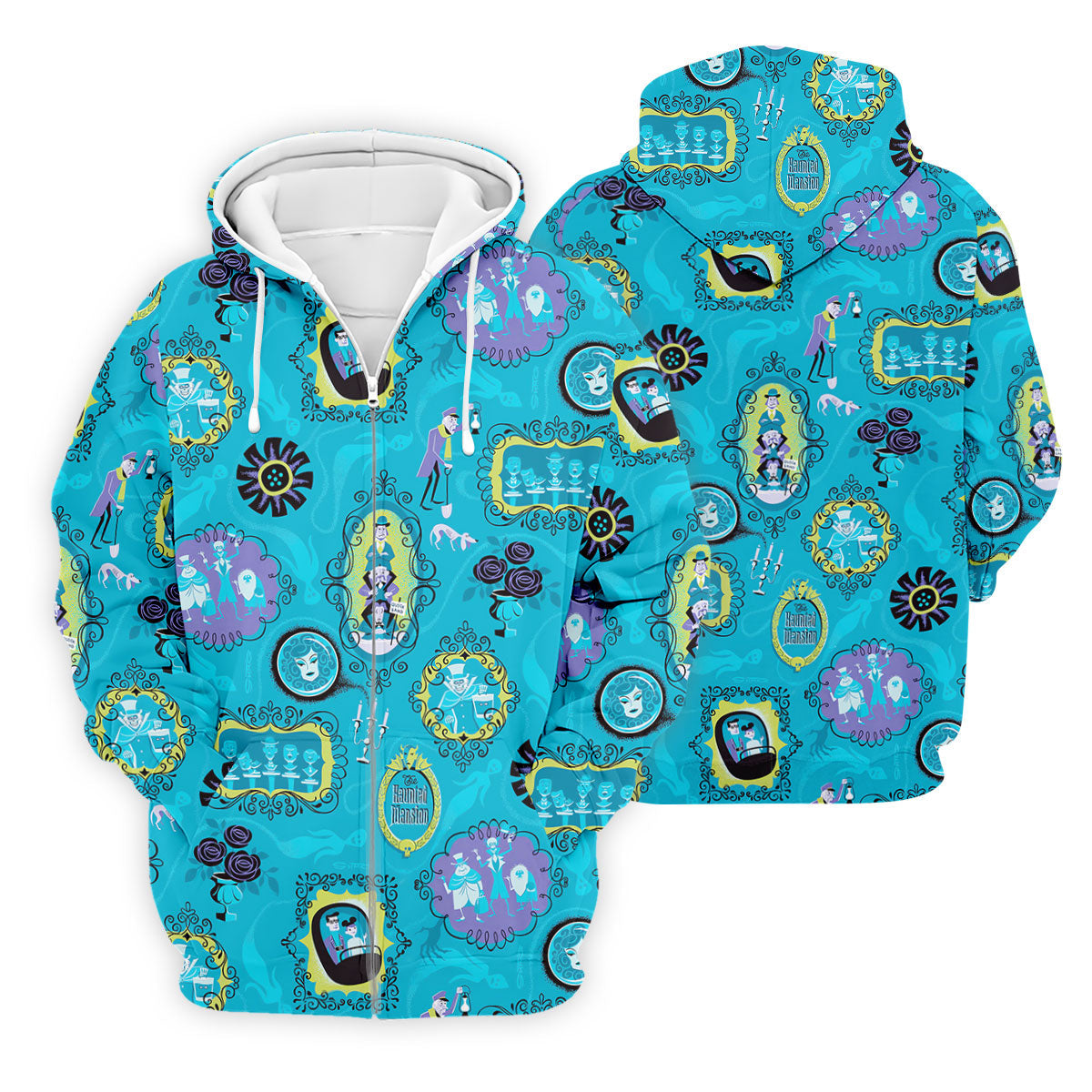 Blue Ghost Portrait Gallery Halloween Polo Shirt, Mens Golf Polo, Polo Shirts For Men