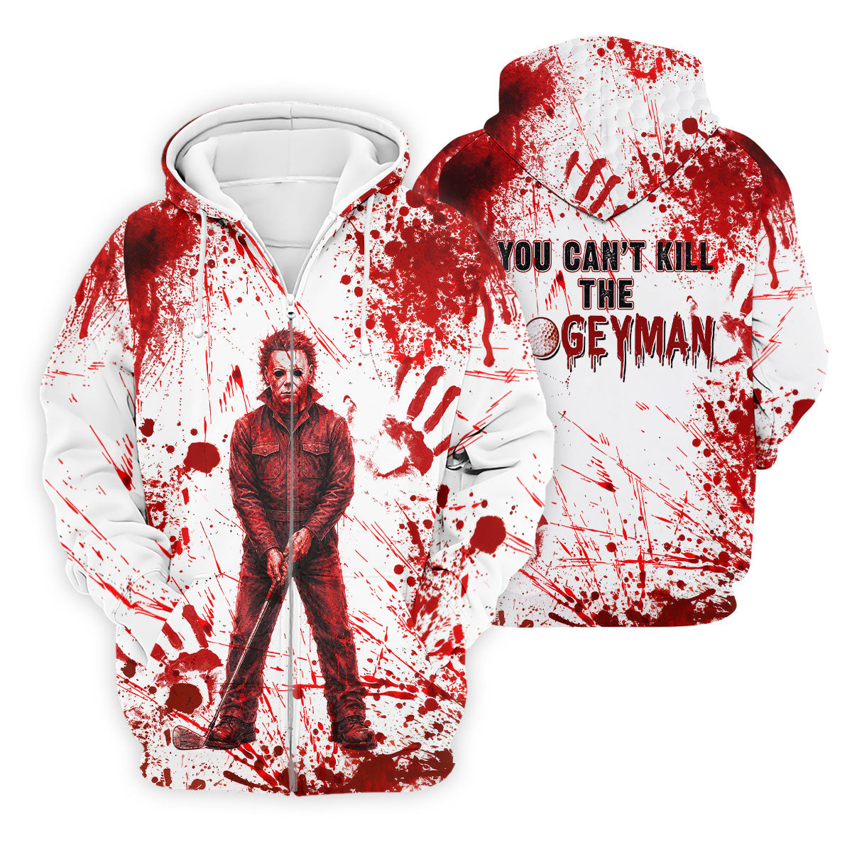 You Can't Kill The Bogeyman Halloween Polo Shirt, Mens Golf Polo, Golf Shirts For Men