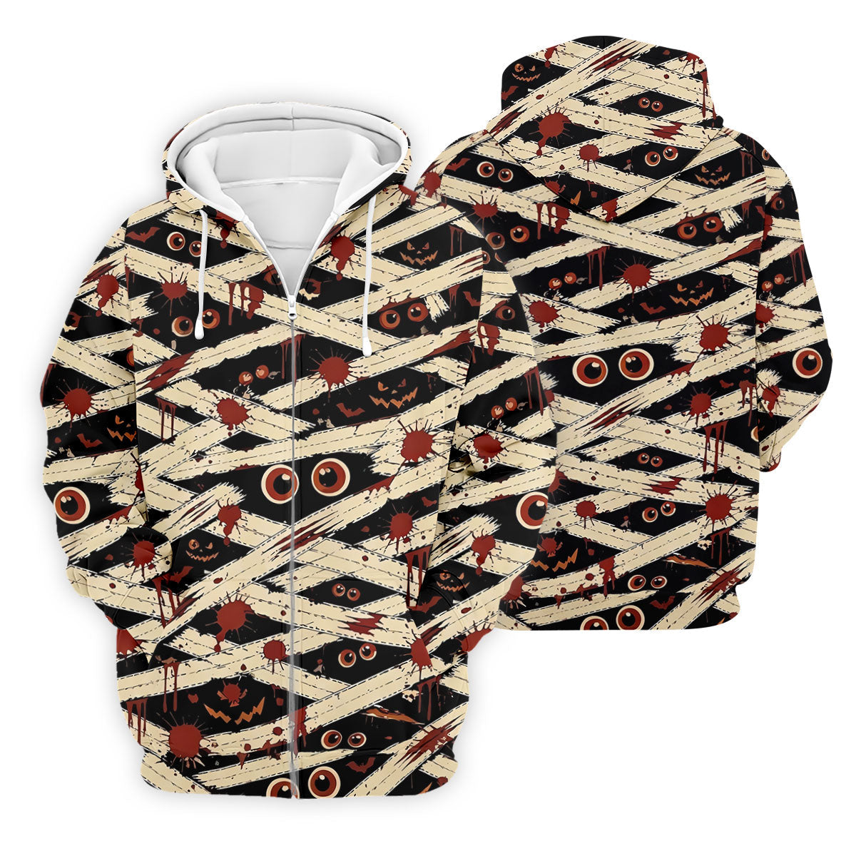 Mummy Horror Character Halloween Golf Polo Shirt, Golf Outfit For Men, Mens Golf Polo