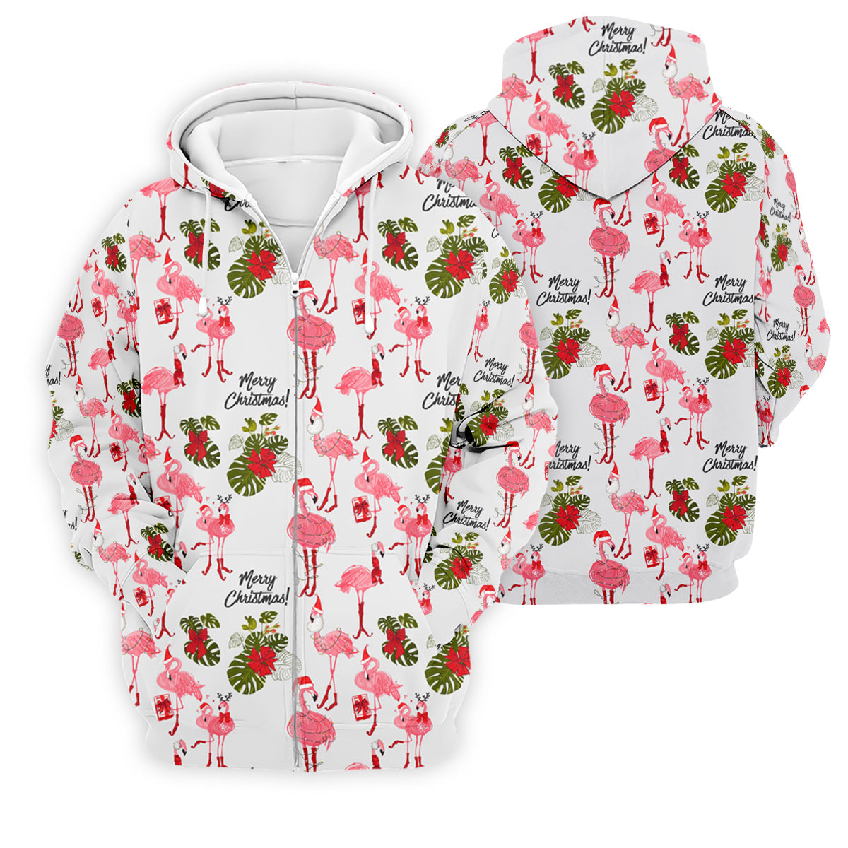 Flamingo Merry Christmas Golf Shirt For Men, Christmas Golf Shirt Polos, Men Golf Apparel