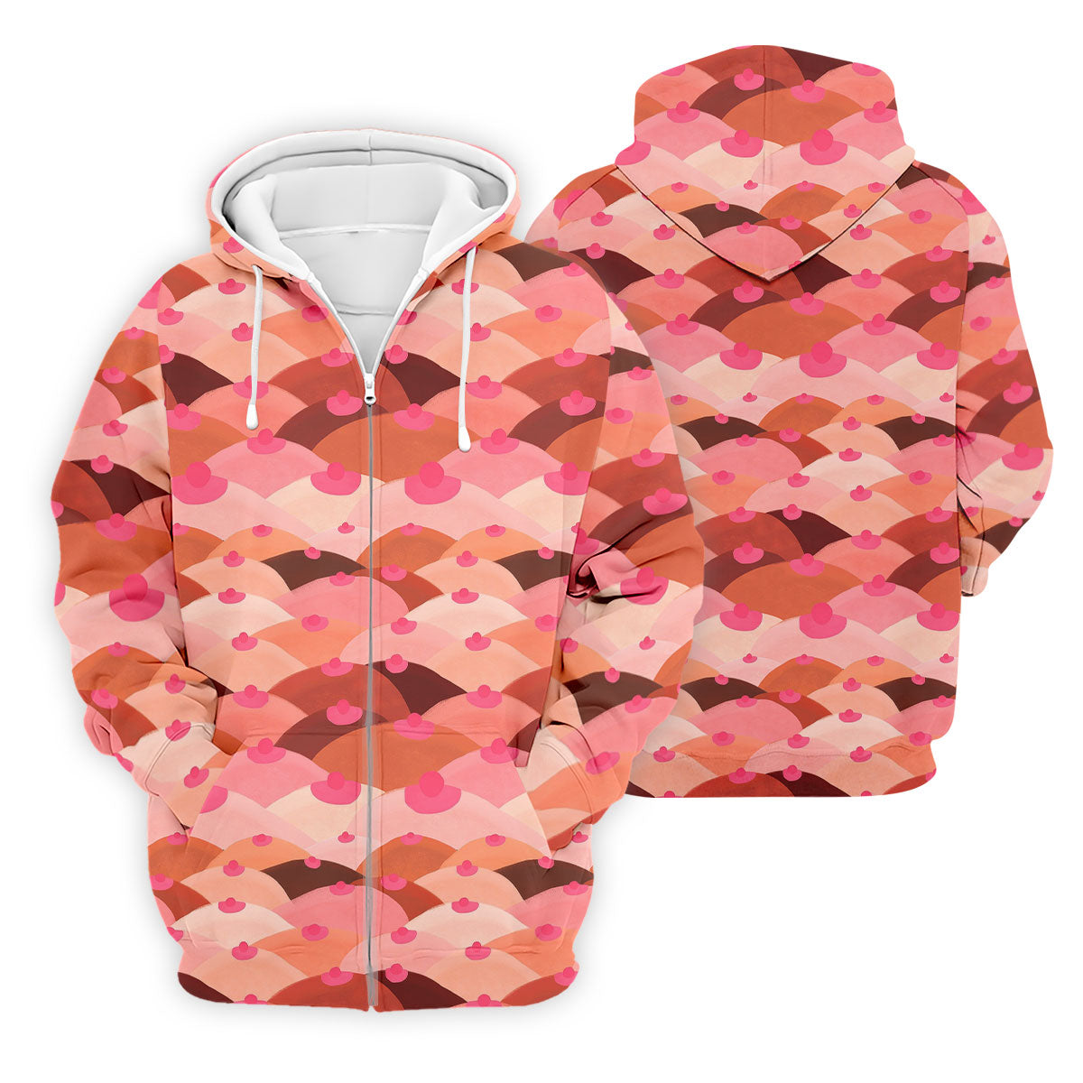 Funny Pink Abstract Body Print Golf Shirt, Men's Golf Shirt, Golf Shirts For Men, Polo Shirts For Men
