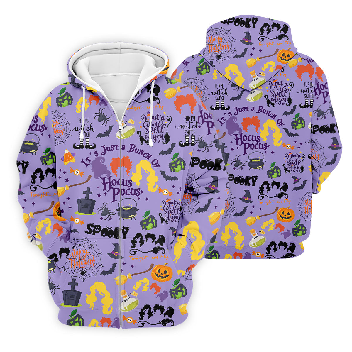 Happy Halloween Witch Spell Pattern Polo Shirt, Mens Golf Polo, Hawaiian Golf Shirt