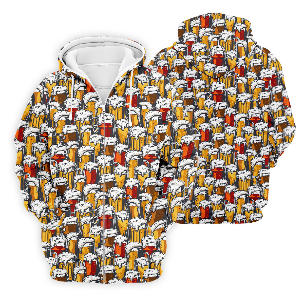 Oktoberfest Beer Glass Pattern Polo Shirt, Mens Golf Polo, Golf Polo Shirts For Men