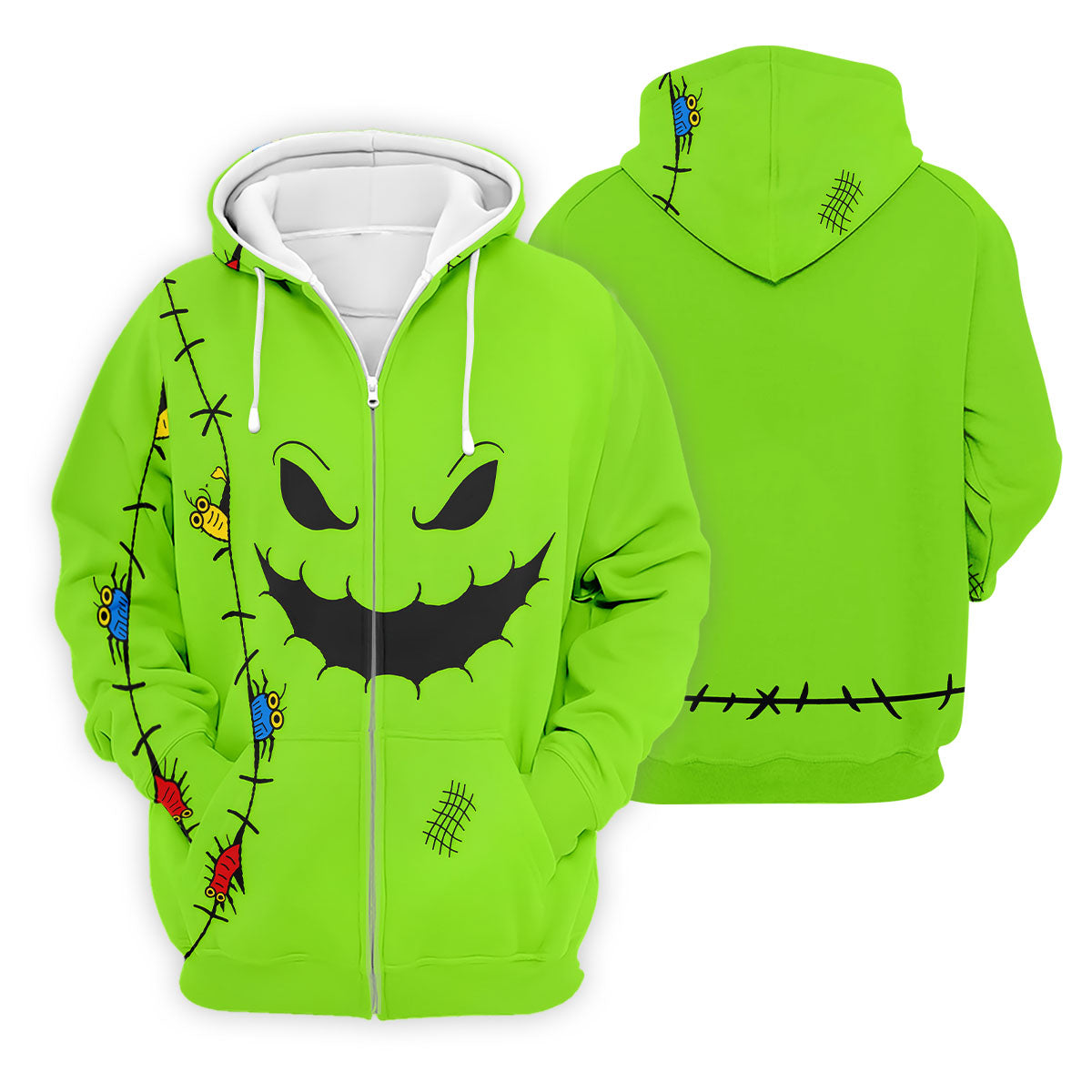 Halloween Monster Face Sleeveless Golf Polo Shirt, Mens Golf Polo, Golf Shirts For Men