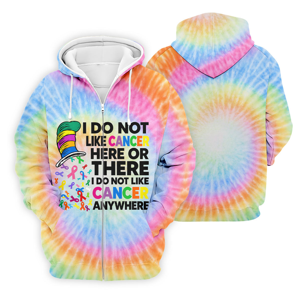 I Do Not Like Cancer Tie Dye Polo Shirt, Golf Polo Shirts For Men, Mens Golf Apparel