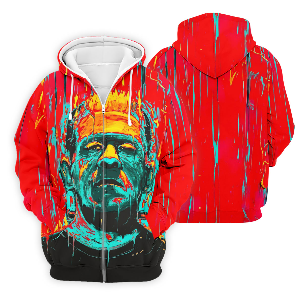 Colorful Horror Character Halloween Polo Shirt, Mens Golf Polo, Golf Shirts For Men