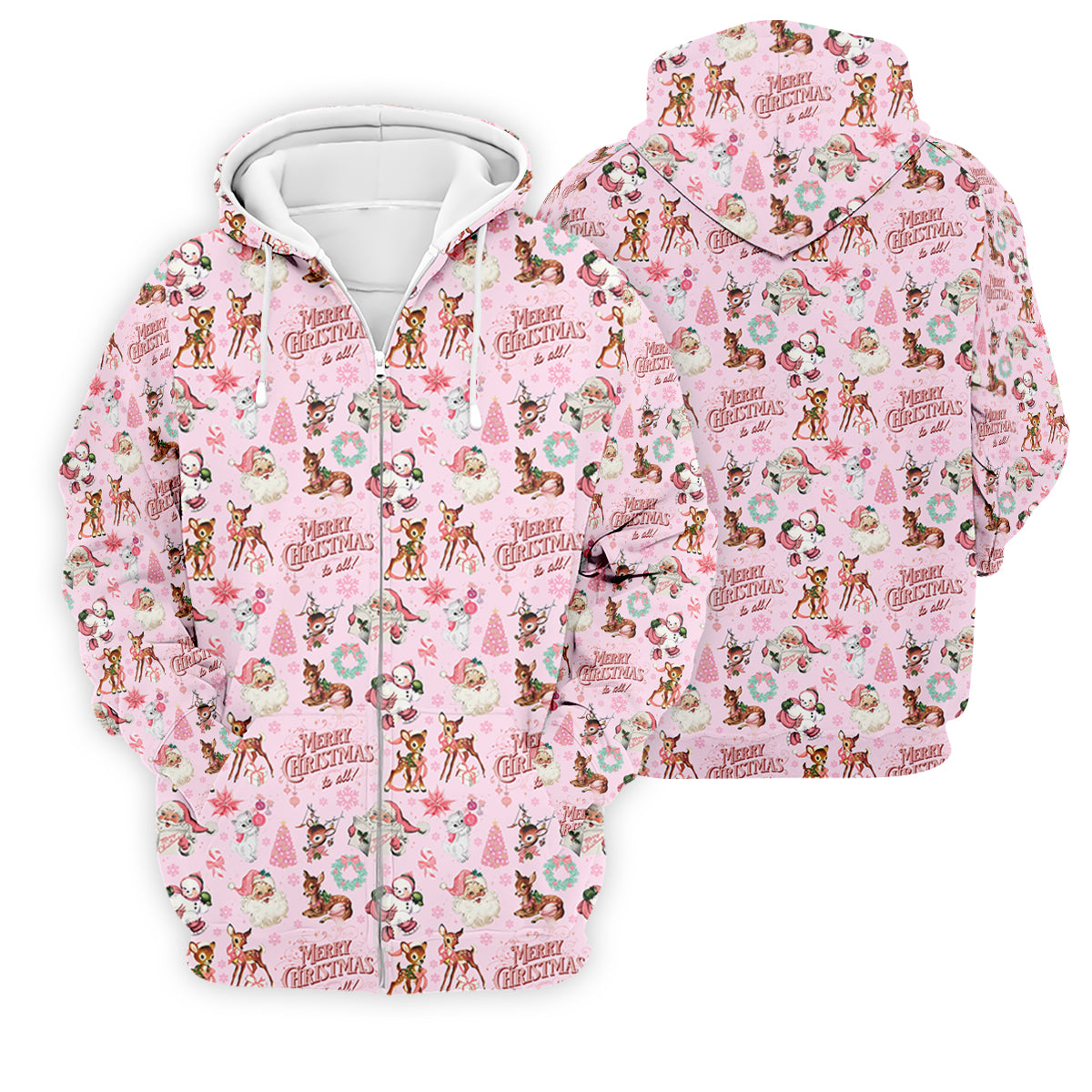 Festive Santa Pink Merry Christmas Golf Tops For Men, Christmas Golf Shirt, Men Golf Apparel