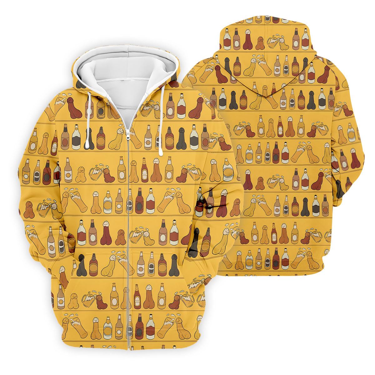 Funny Adult Party Bottle Pattern Golf Shirt, Polo Shirts For Men, Mens Golf Apparel