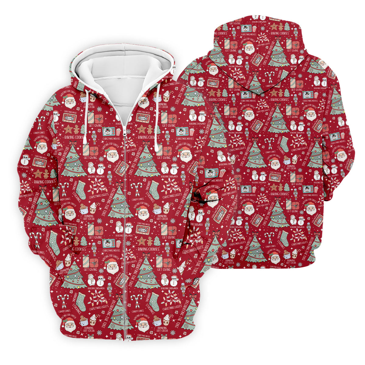 Tis The Season Santa Claus Gift Red Men's Golf Polo Shirts, Christmas Golf Shirt, Polo Shirts For Men