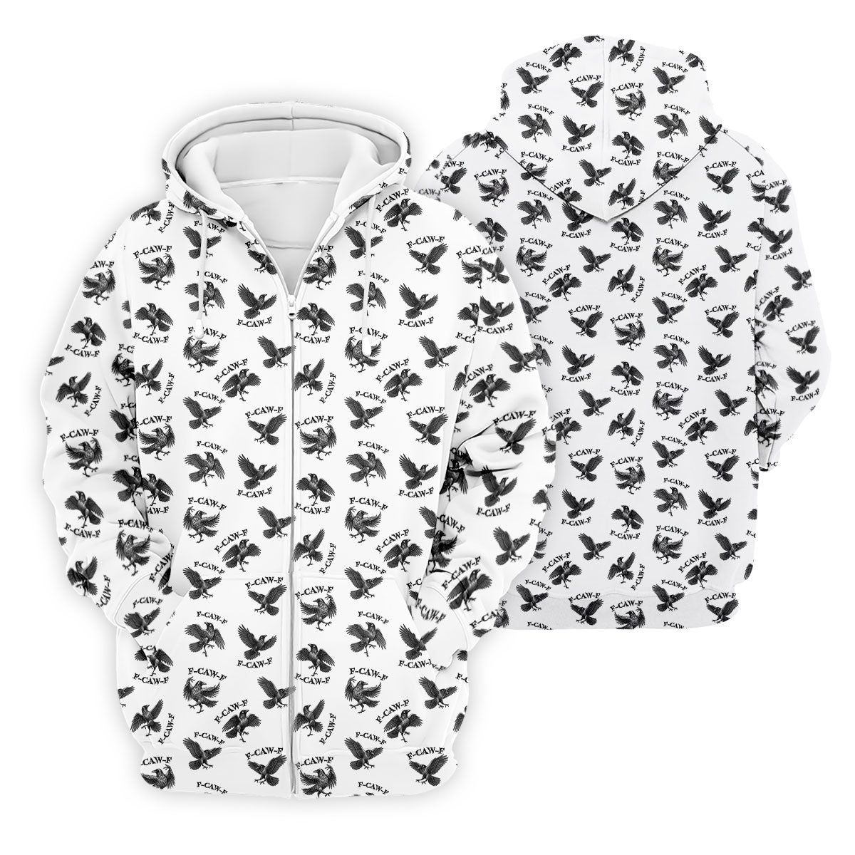F-Caw-F Raven Halloween Golf Polo Shirt, Halloween Shirt For Men, Golf Apparel For Men