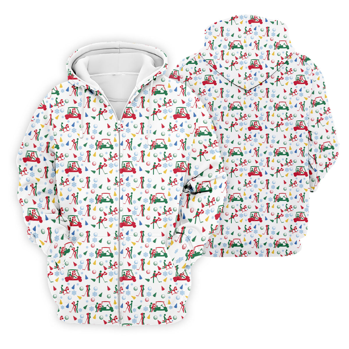 Funny Cheeky Golf Cart Christmas Golf Shirt, Mens Golf Polo, Golf Apparel For Men