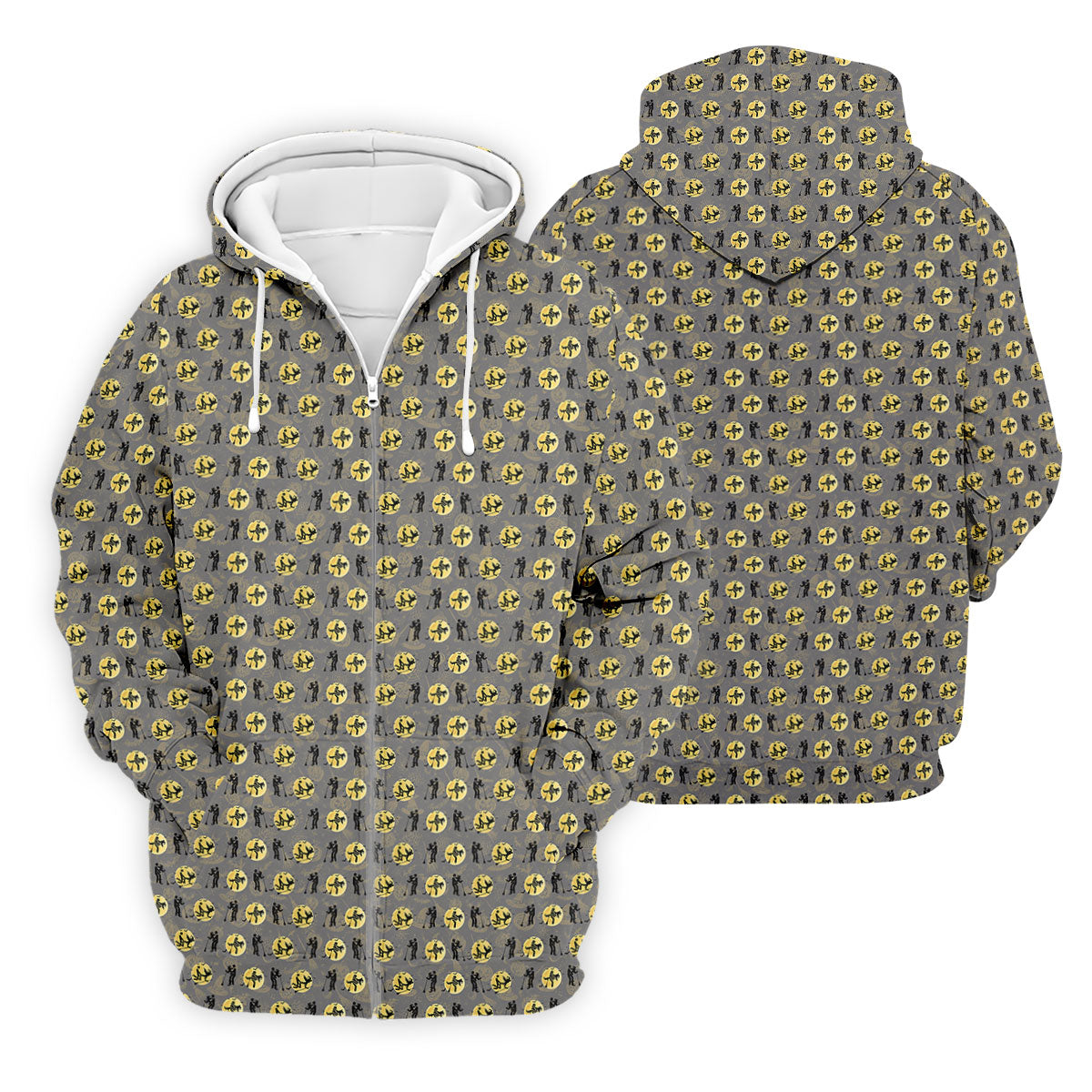 Halloween Horror Character Golf Pattern Polo Shirt, Men's Golf Shirt, Mens Golf Apparel