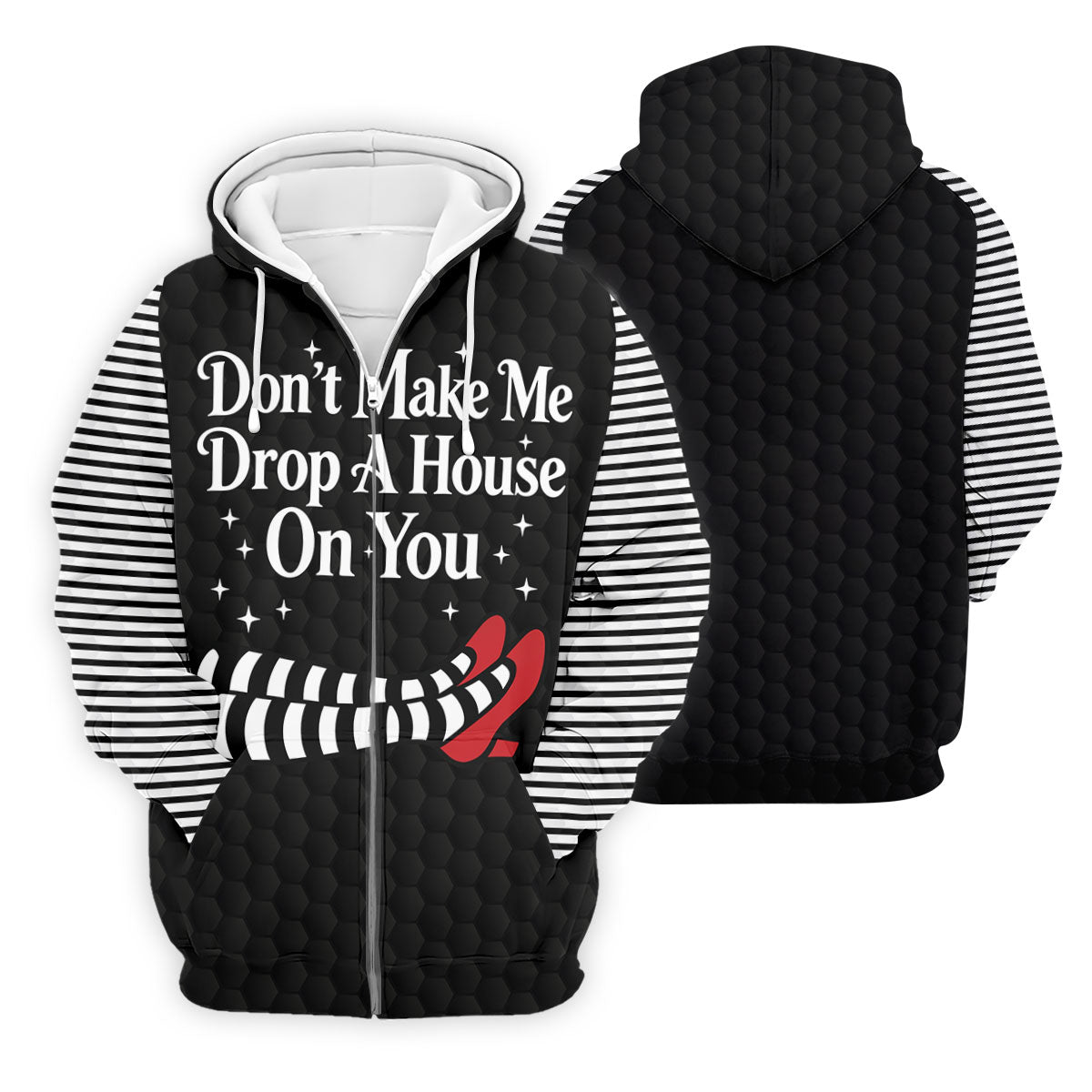 Don't Make Me Drop A House On You Polo Shirt, Halloween Golf Shirt, Mens Golf Apparel
