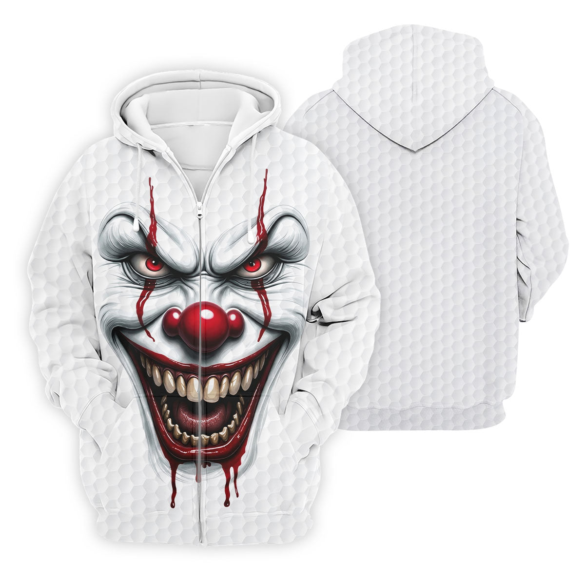 Clown Horror Character Golf Ball Halloween Polo Shirt, Men's Golf Shirt, Mens Golf Polo