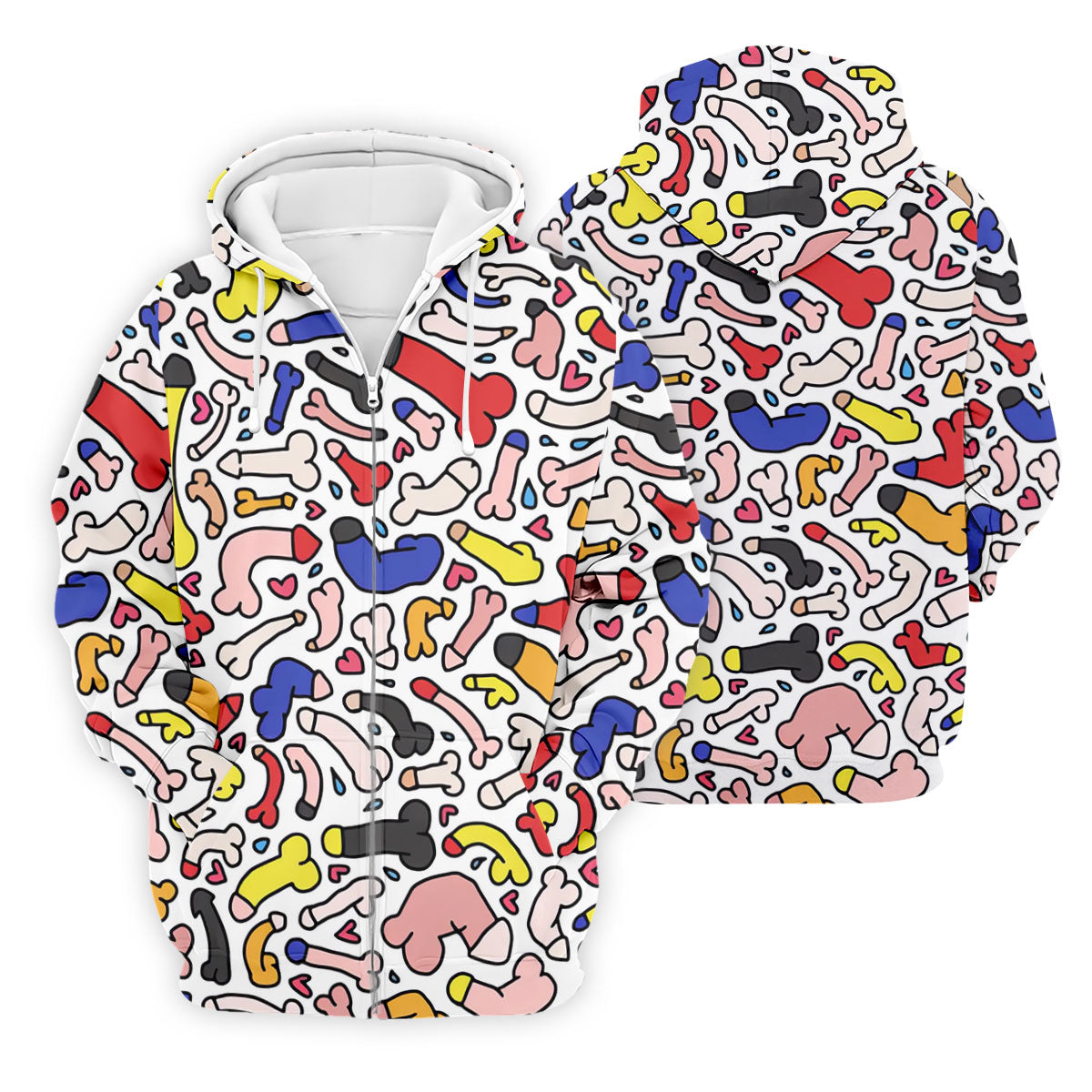 Funny Colorful Adult Doodle Pattern Polo Shirt, Mens Golf Polo, Golf Shirts For Men