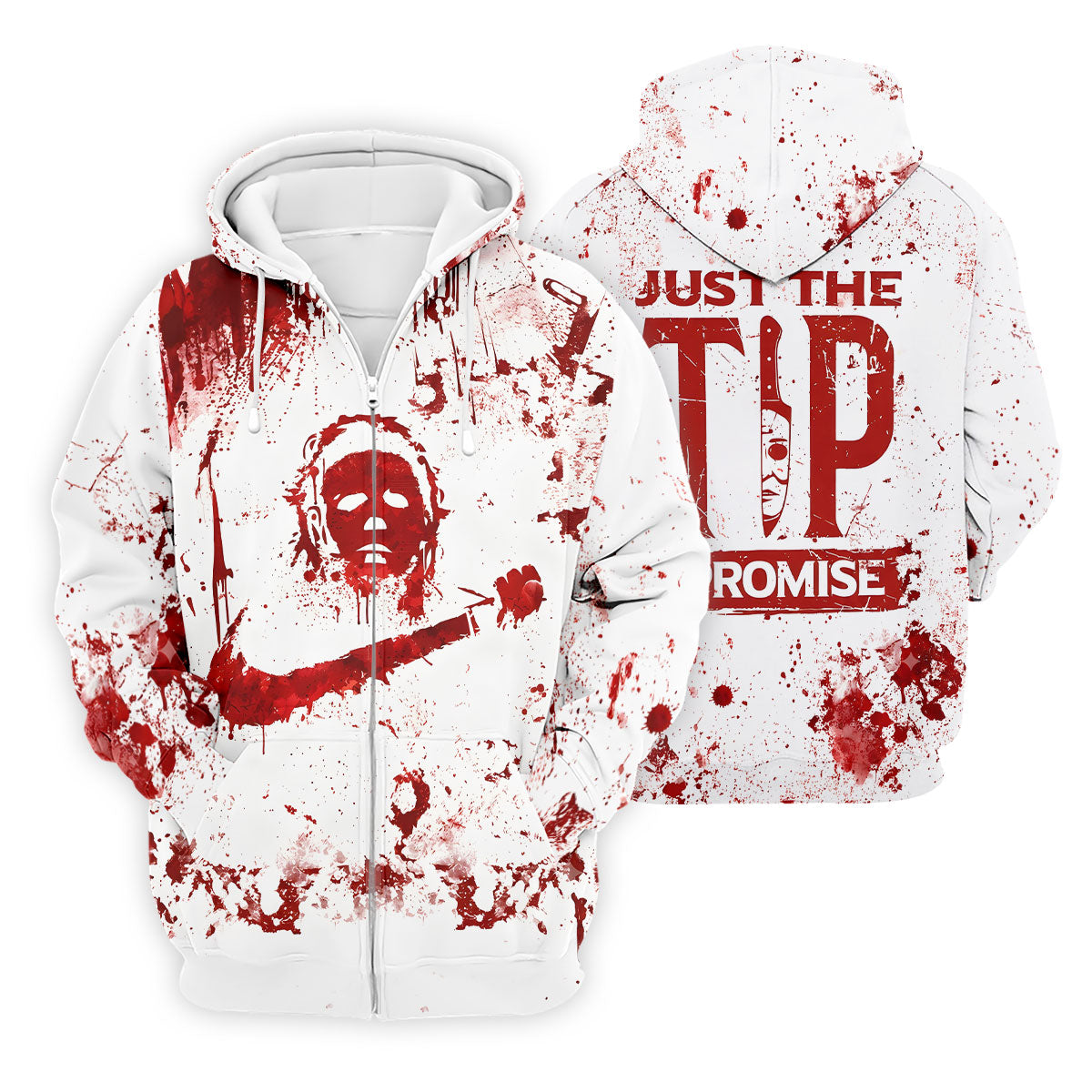 Just The Tip I Promise Halloween Horror Polo Shirt, Mens Golf Polo, Mens Golf Shirts