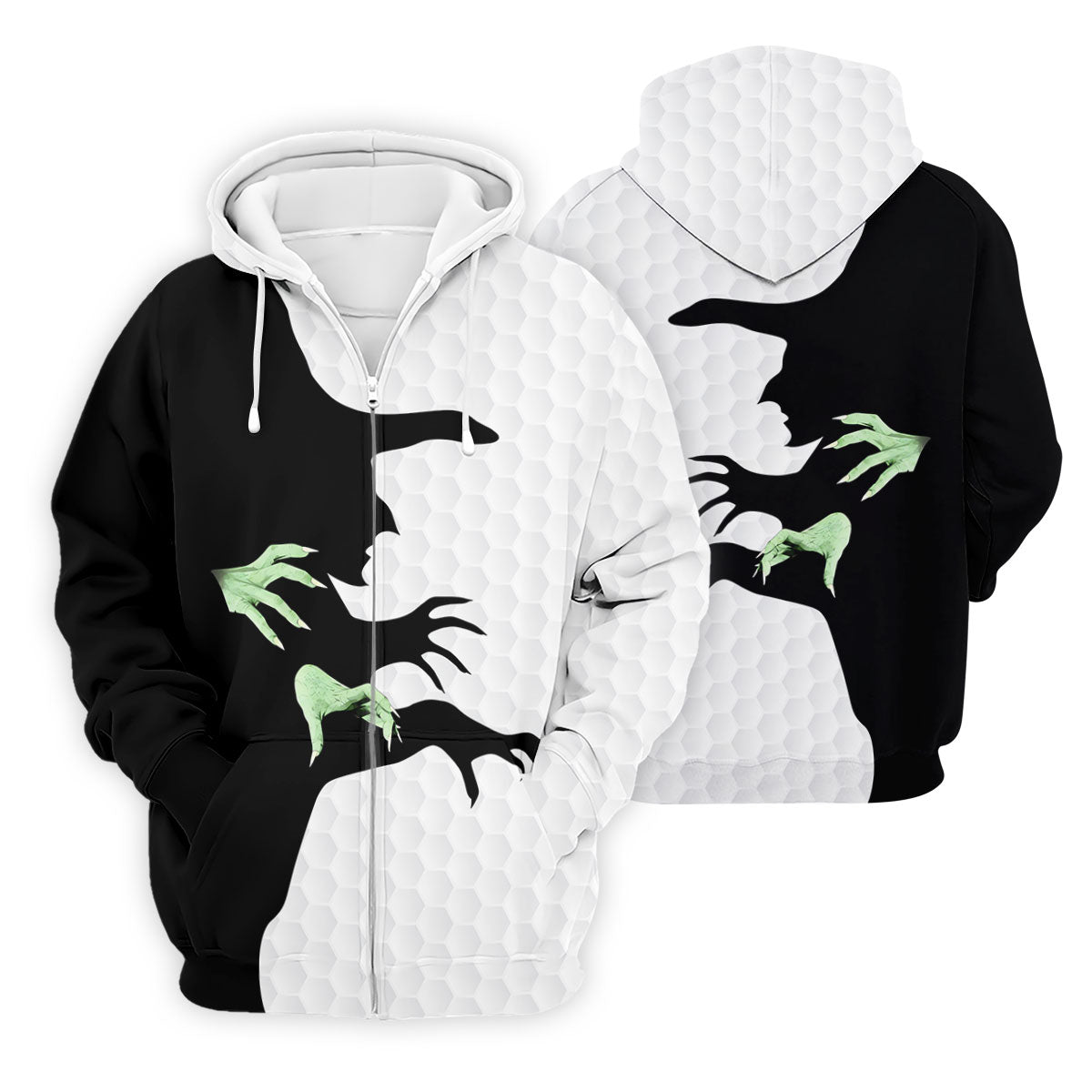 Halloween Wicked Witch Shadow Golf Shirt, Men's Golf Shirt, Hawaiian Golf Shirt