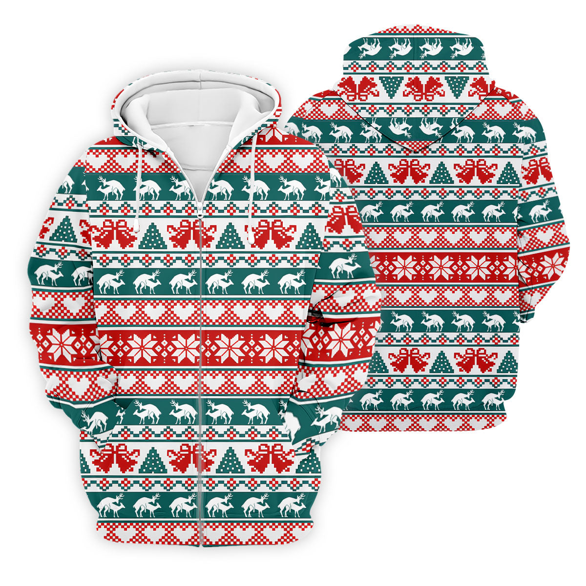 Christmas Reindeer Bells Snowflake Golf Polo Shirt, Mens Golf Shirts, Polo Shirts For Men