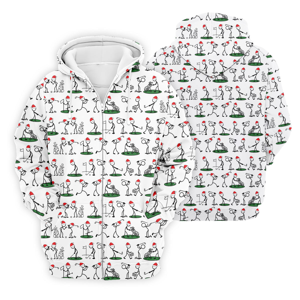 Funny Stickman Golf Pose Christmas Golf Shirt, Unique Gift For Golfer, Polo Shirts For Men