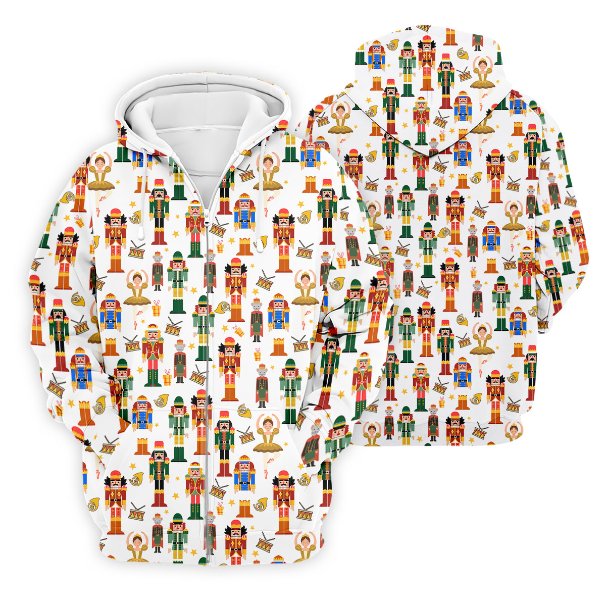 Nutcracker Christmas Golf Tops For Men, White Polo Shirt ??ns, Christmas Golf Shirt, Golfing Apparel