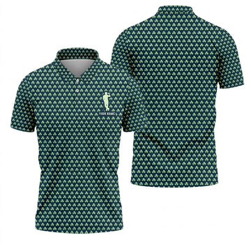 St Patrick's Day Shamrock Golf And Beer Green Golf Shirt, Polo ShirtFor Men, Golf Shirts For Men
