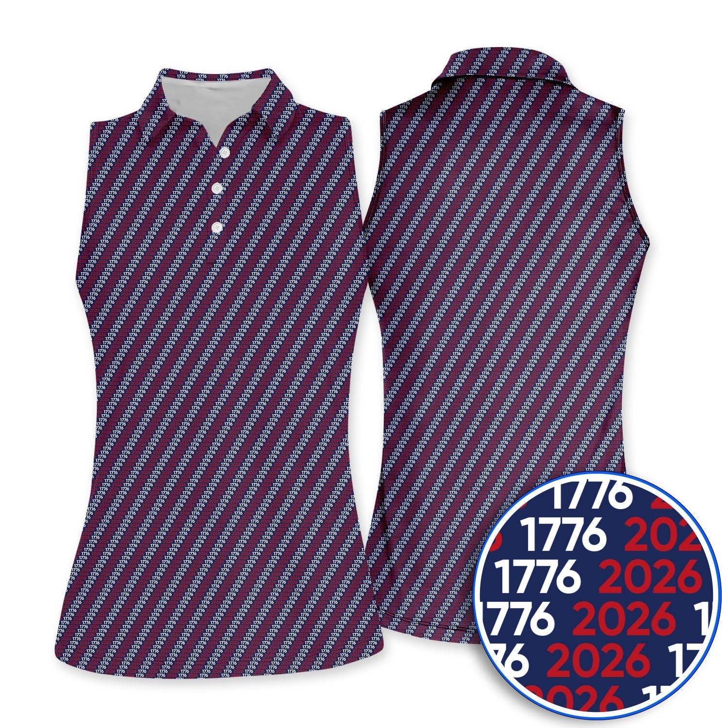 1776-2026 America 250 Anniversary Golf Polos, Patriotic USA Pattern Golf Shirt, Crazy Golf Shirts For Golfer