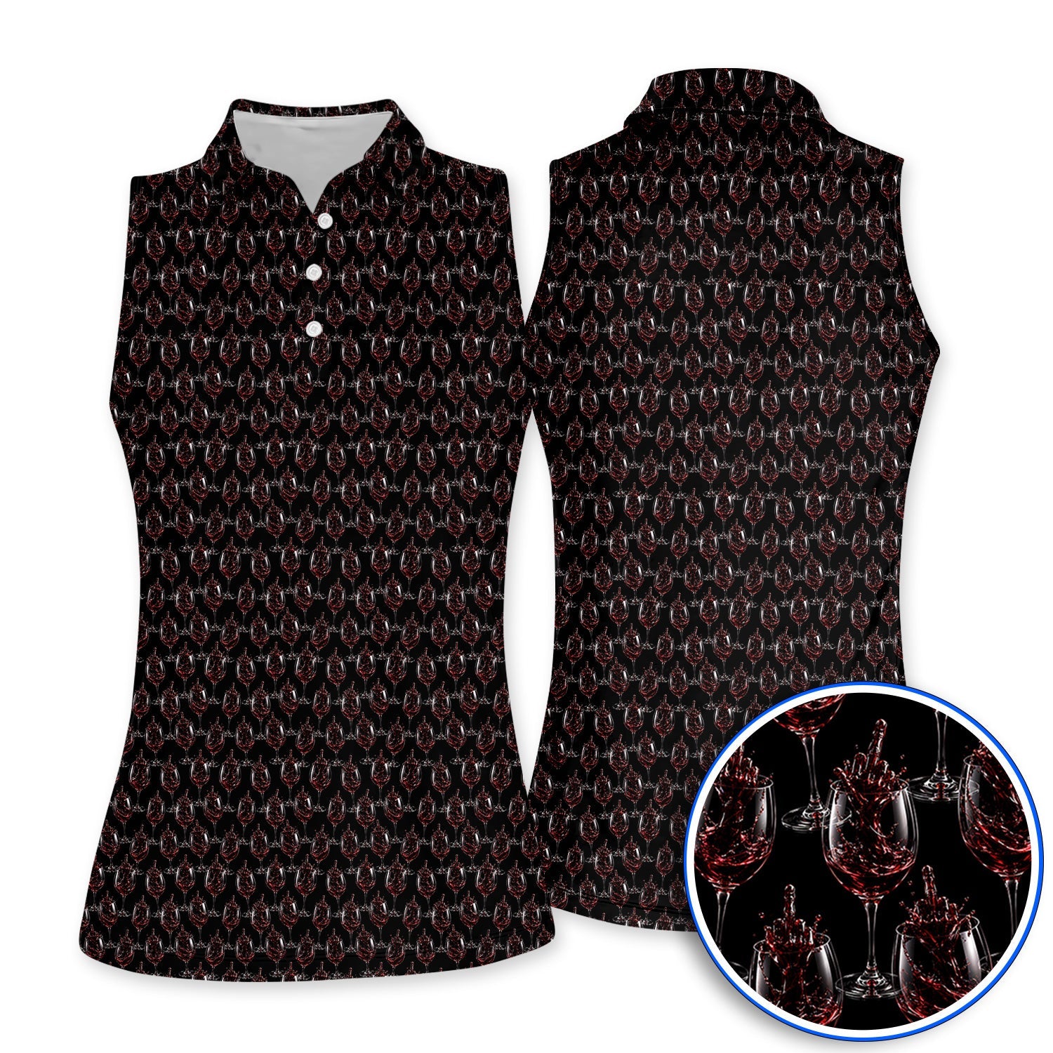 Cabernet Lover Golf Polos, Red Wine Pattern Golf Shirt, Winery Inspired Golfer Gift