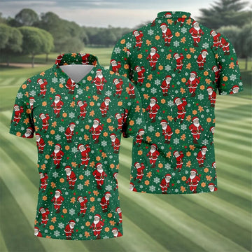 Golfing Santa Fun Golf Shirts For Men, Christmas Golf Shirt, Polo Shirts For Men, Golf Gift For Men