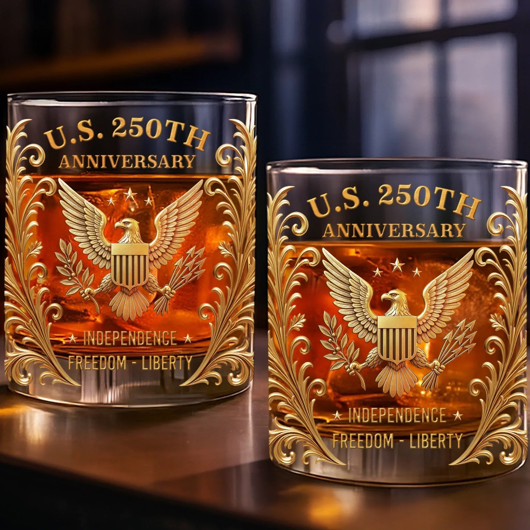 Trump 11oz Whiskey Glass - 250th Anniversary Luxury Whiskey Glass